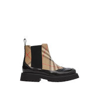 Bottines Chelsea en cuir Vintage check - Archive Beige