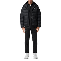 Doudoune à capuche en jacquard Monogram - Black