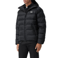 Doudoune à capuche en jacquard Monogram - Black