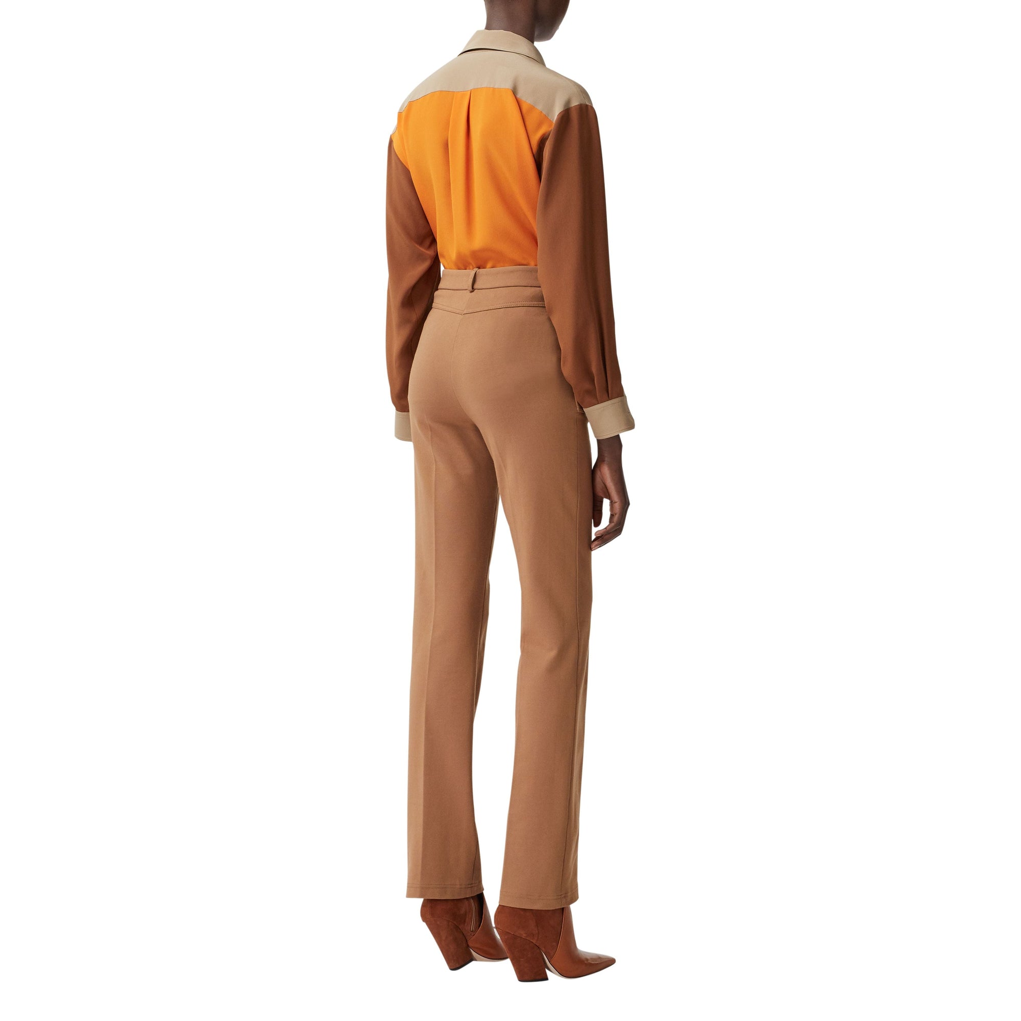 Pantalon tailleur en jersey avec poches - Biscuit