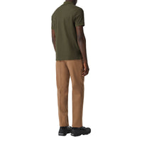 Polo en piqué de coton Monogram - Dark Olive