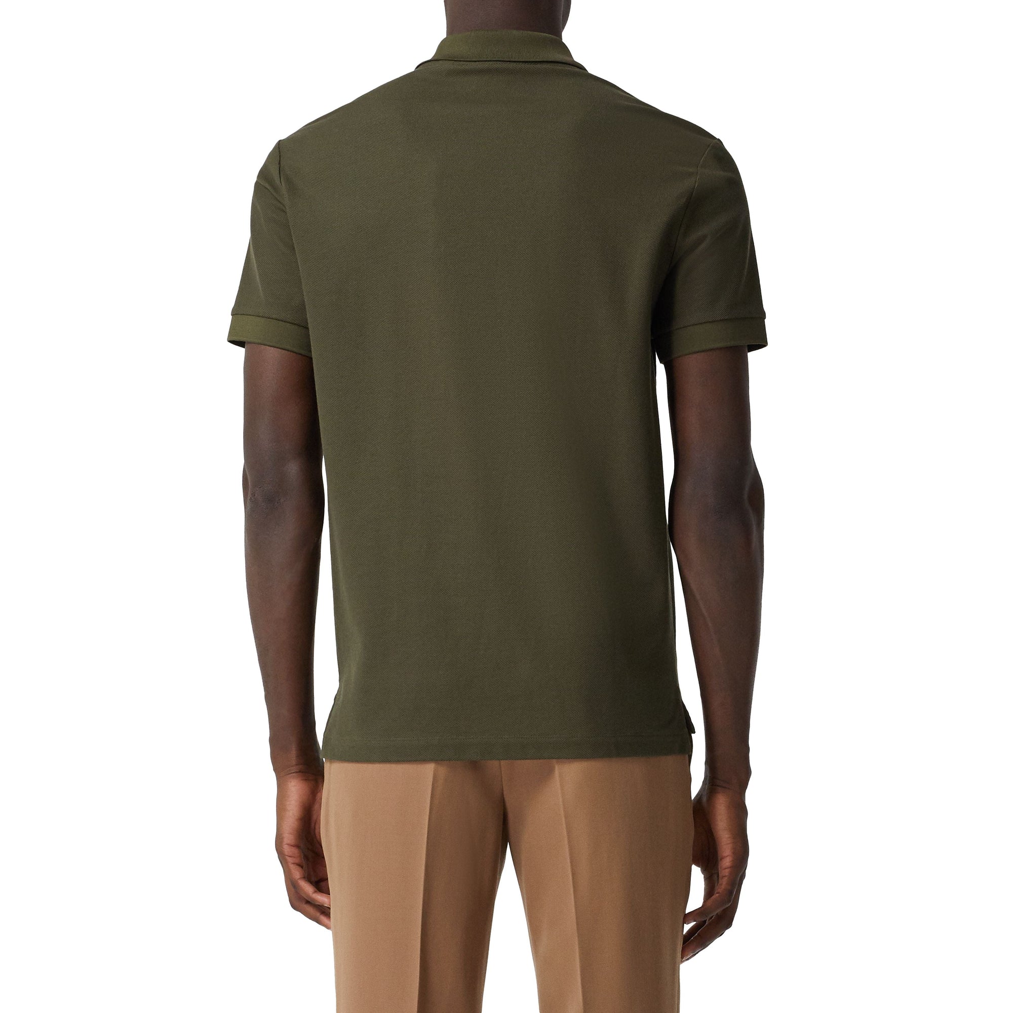 Polo en piqué de coton Monogram - Dark Olive