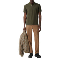 Polo en piqué de coton Monogram - Dark Olive