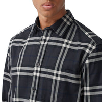 Chemise en flanelle de coton Vintage check - Charcoal