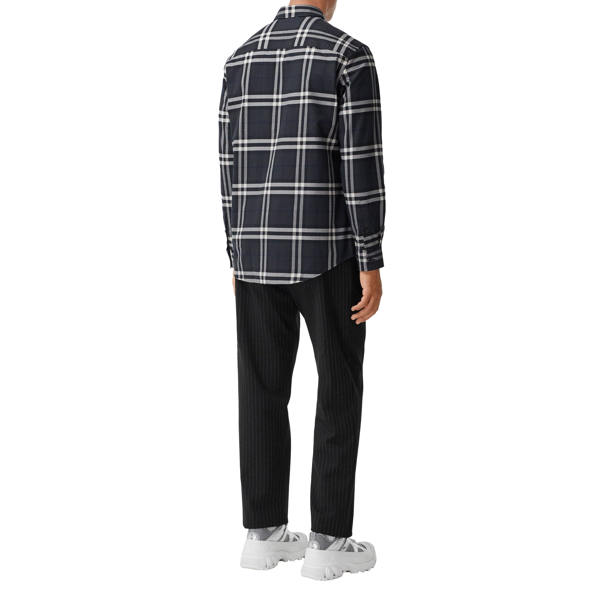 Chemise en flanelle de coton Vintage check - Charcoal