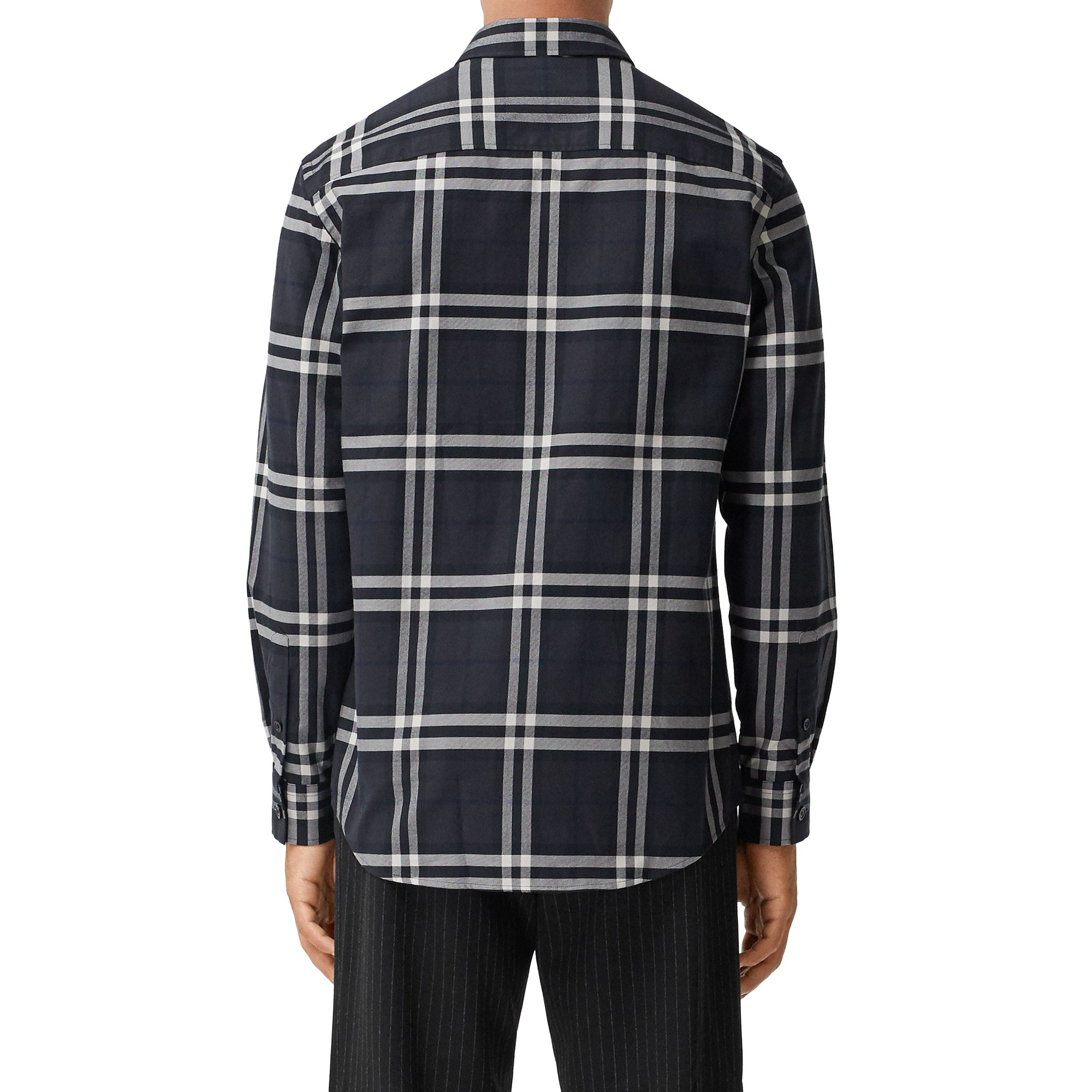 Chemise en flanelle de coton Vintage check - Charcoal