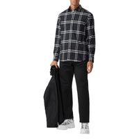 Chemise en flanelle de coton Vintage check - Charcoal