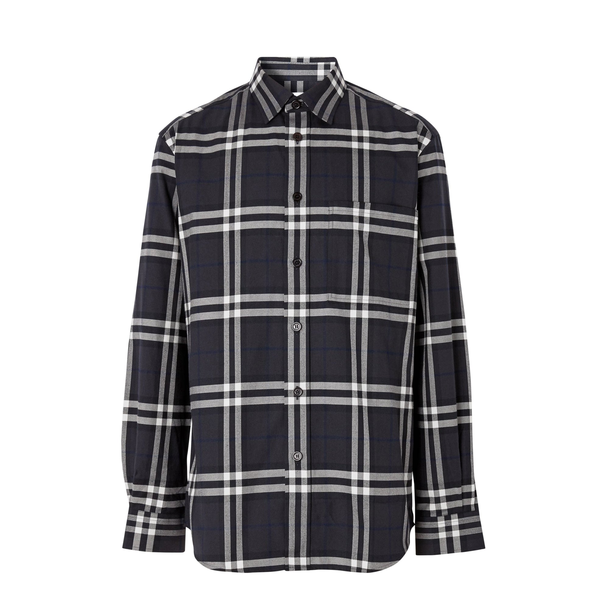 Chemise en flanelle de coton Vintage check - Charcoal