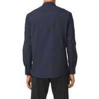 Chemise en coton avec bande à logo - Navy & White