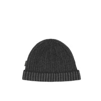Bonnet en maille côtelée de cachemire - Grey Melange
