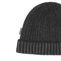 Bonnet en maille côtelée de cachemire - Grey Melange