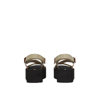 Sandales avec logo en jacquard - Archive Beige