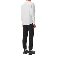 Chemise en coton avec bande à logo - White & Black
