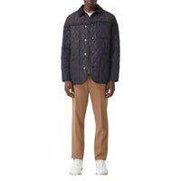 Veste de campagne matelassée en toile de nylon - Navy