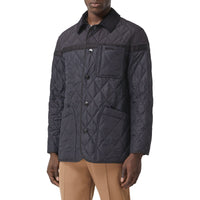 Veste de campagne matelassée en toile de nylon - Navy