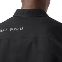 Chemise Oxford en coton avec coordonnées géographiques - Black