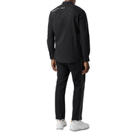 Chemise Oxford en coton avec coordonnées géographiques - Black