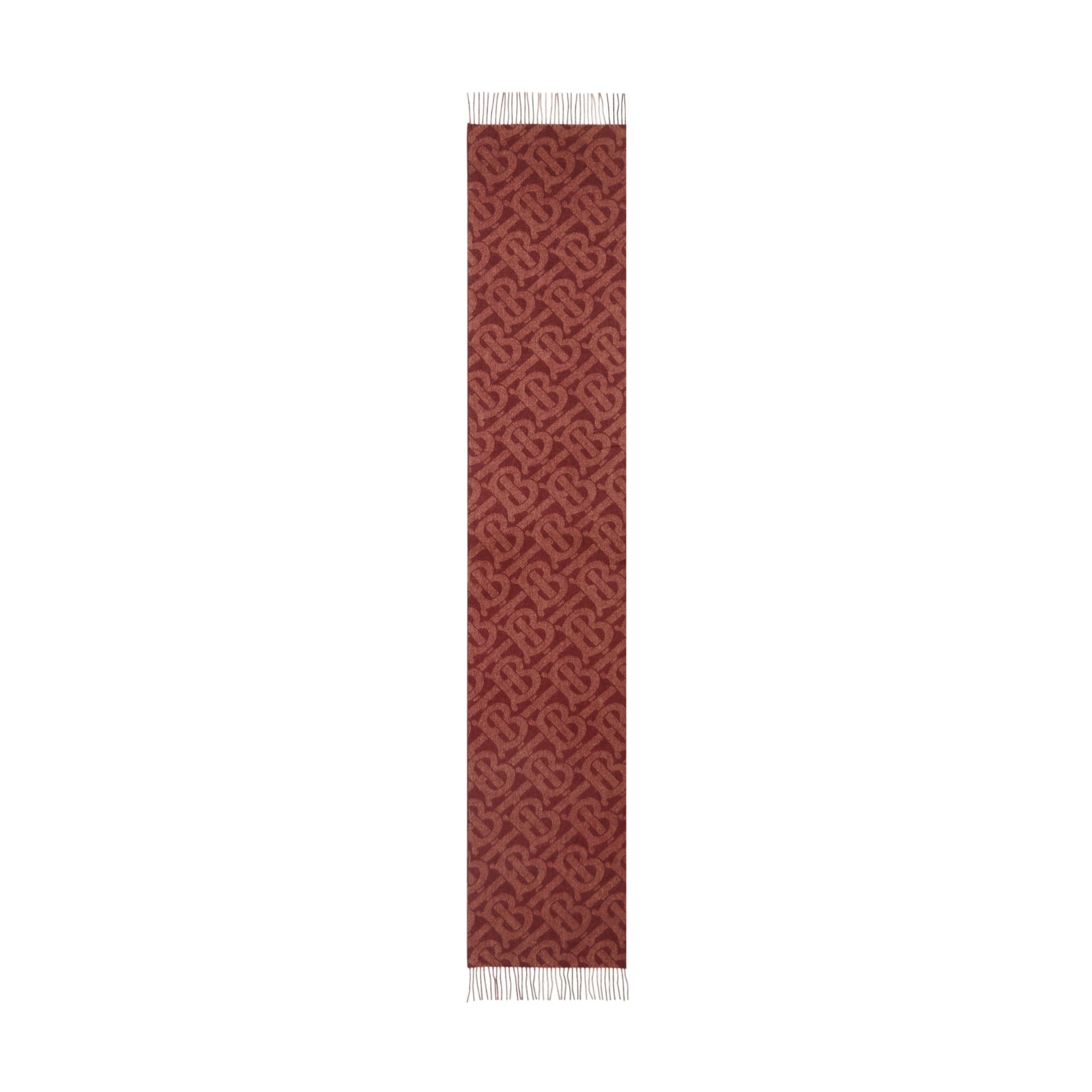 Écharpe réversible en cachemire check et Monogram - Burgundy