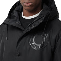 Parka en sergé technique à logo - Black