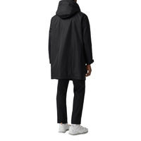 Parka en sergé technique à logo - Black