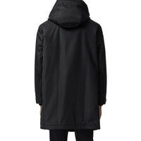 Parka en sergé technique à logo - Black