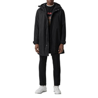 Parka en sergé technique à logo - Black