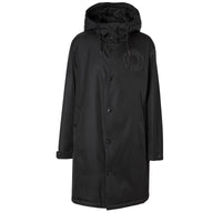Parka en sergé technique à logo - Black