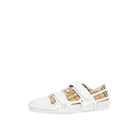 Sneakers Webb en coton Vintage Check et cuir - Archive Beige