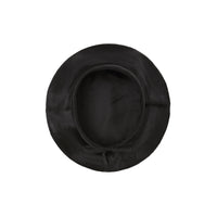 Béret oversize en poil de veau - Black