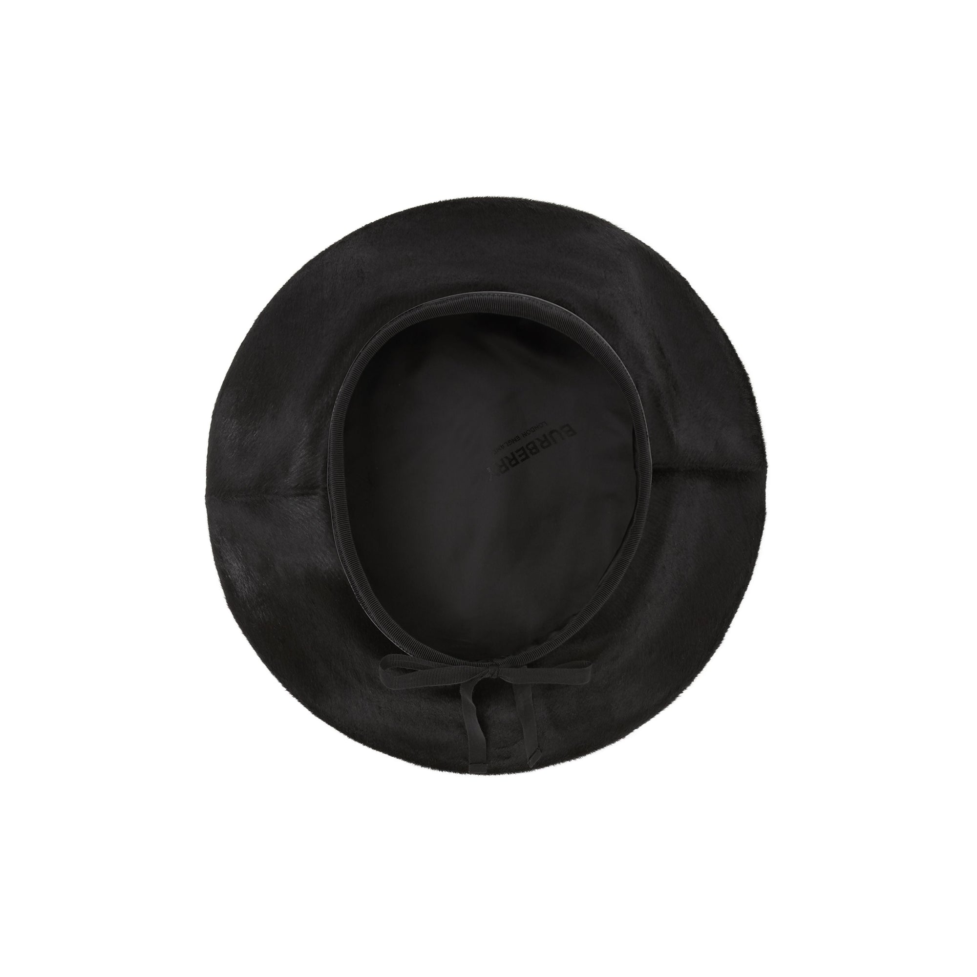 Béret oversize en poil de veau - Black