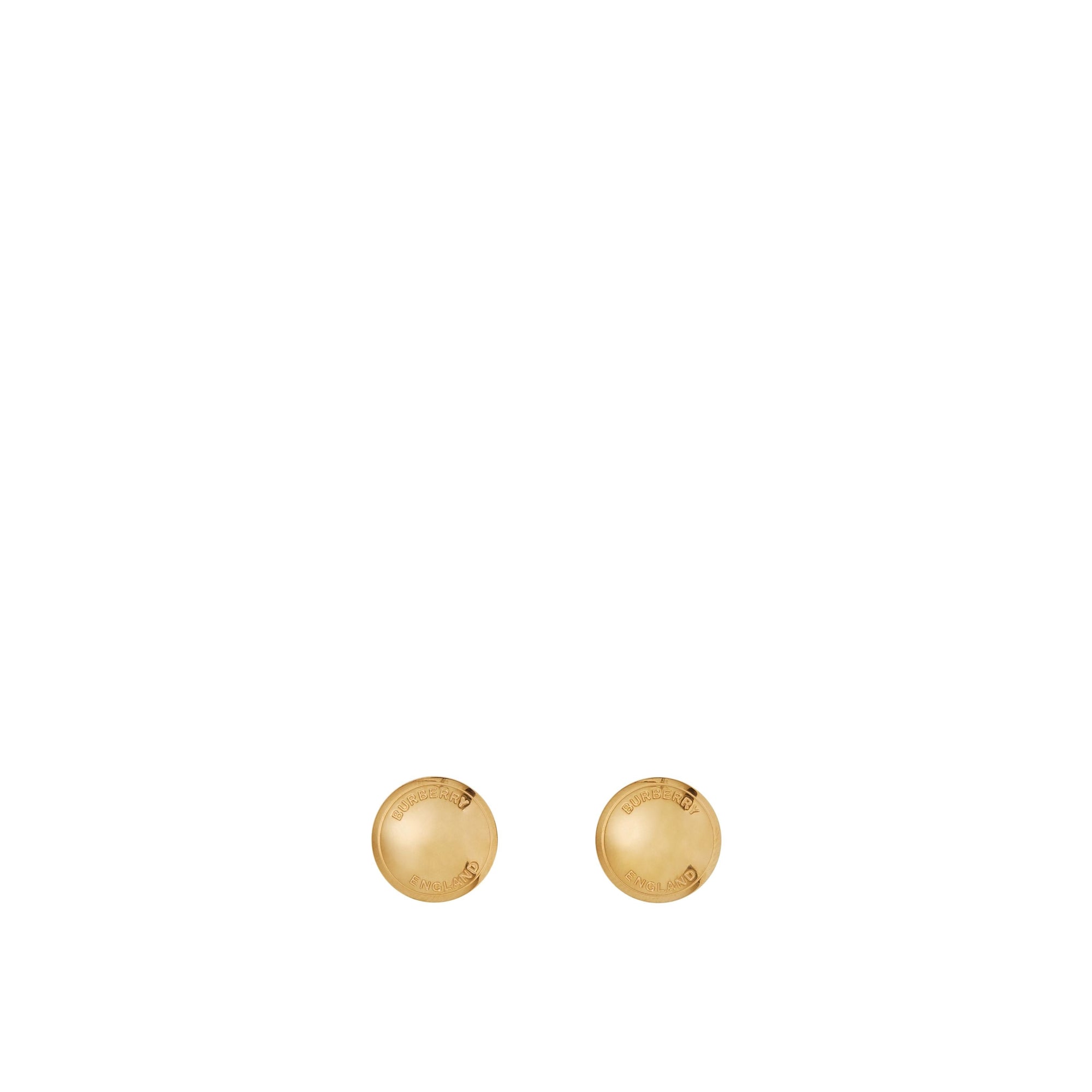 Boucles d'oreilles plaquées or avec logo - Light Gold