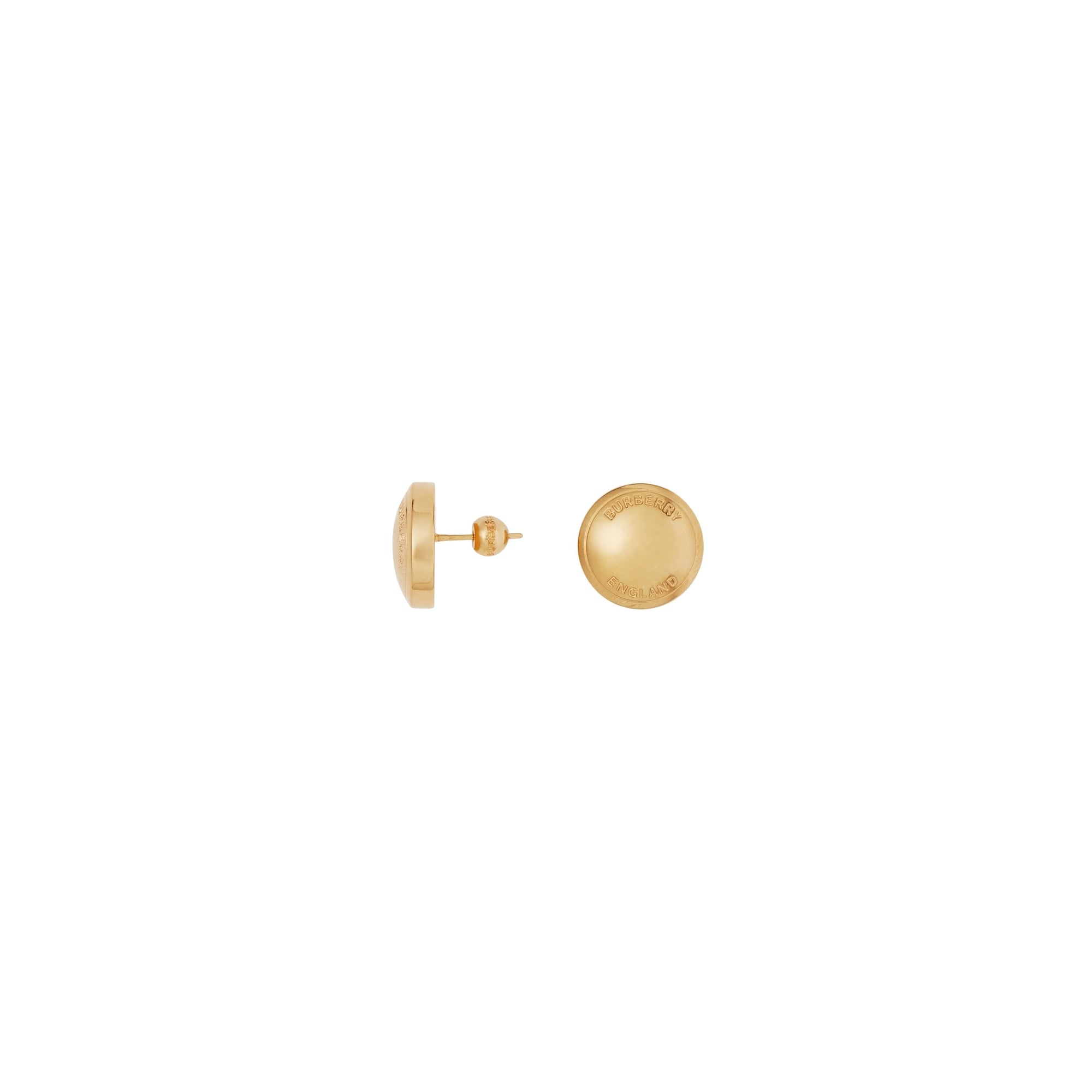 Boucles d'oreilles plaquées or avec logo - Light Gold