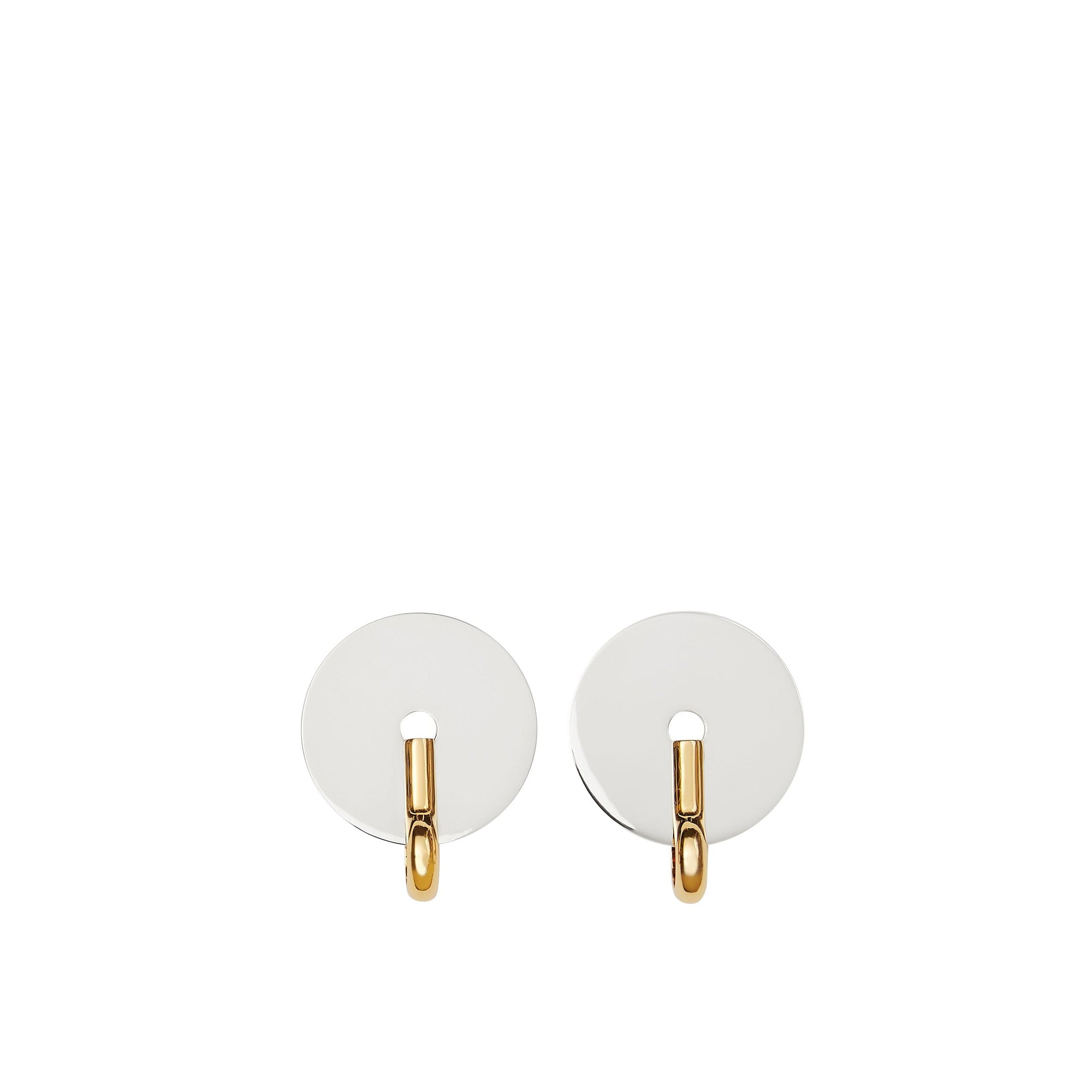 Boucles d'oreilles disque plaquées or et palladium - Palladio & Light Gold