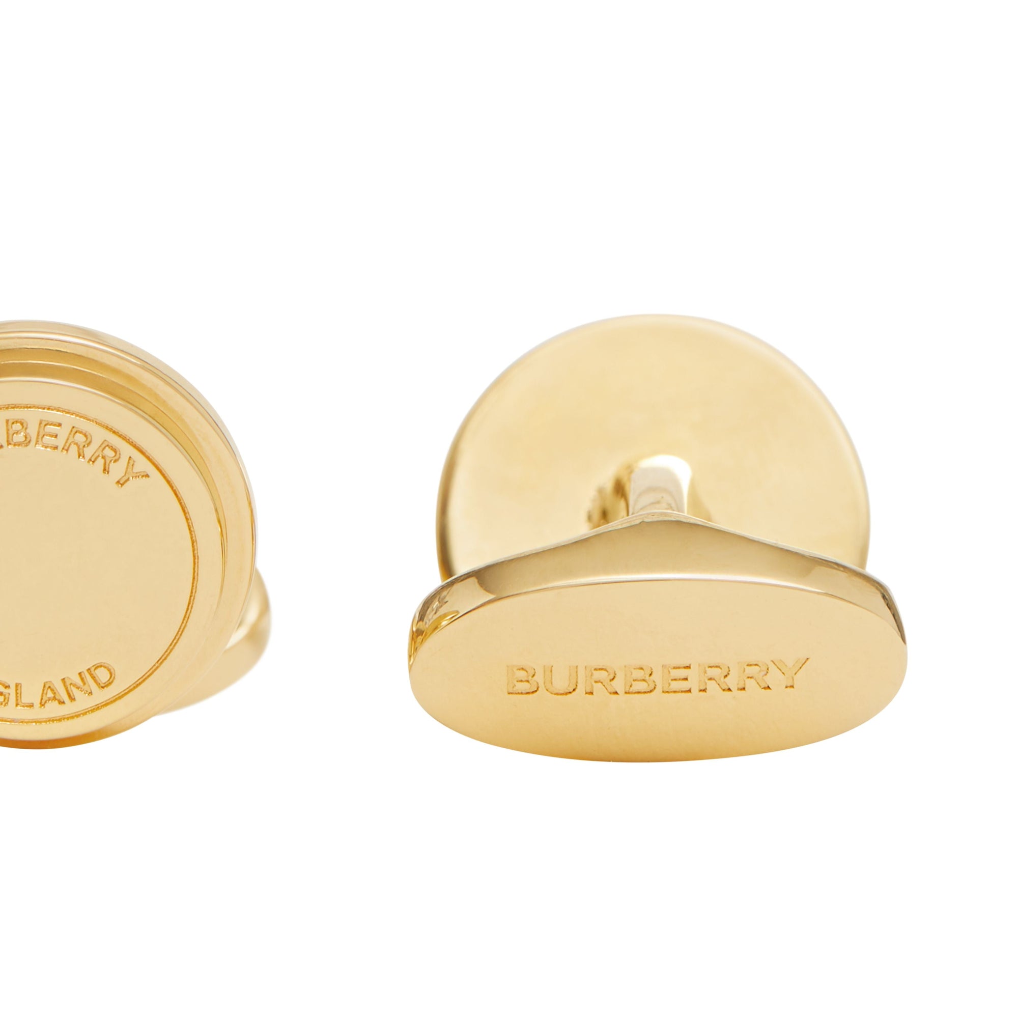 Boutons de manchette plaqués or gravés - Light Gold