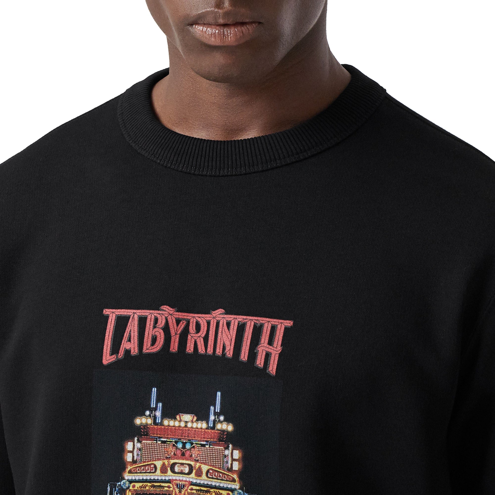 Sweat-shirt en coton avec slogan - Black