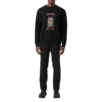 Sweat-shirt en coton avec slogan - Black