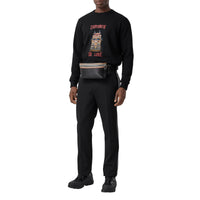 Sweat-shirt en coton avec slogan - Black