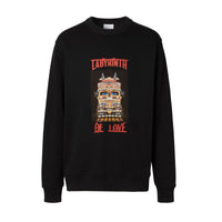 Sweat-shirt en coton avec slogan - Black