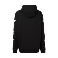 Sweat-shirt à capuche en coton à motif étoilé - Black