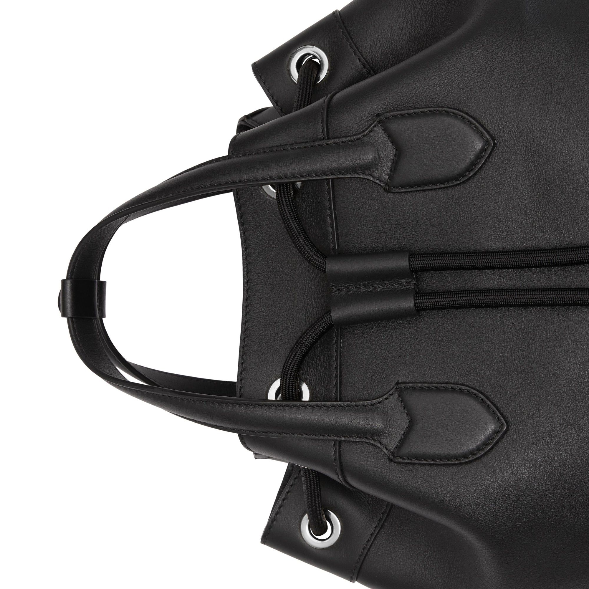 Sac à dos en cuir avec cordon de serrage - Black