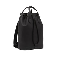 Sac à dos en cuir avec cordon de serrage - Black
