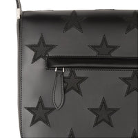 Sac à bandoulière Olympia en cuir à motif étoilé - Black