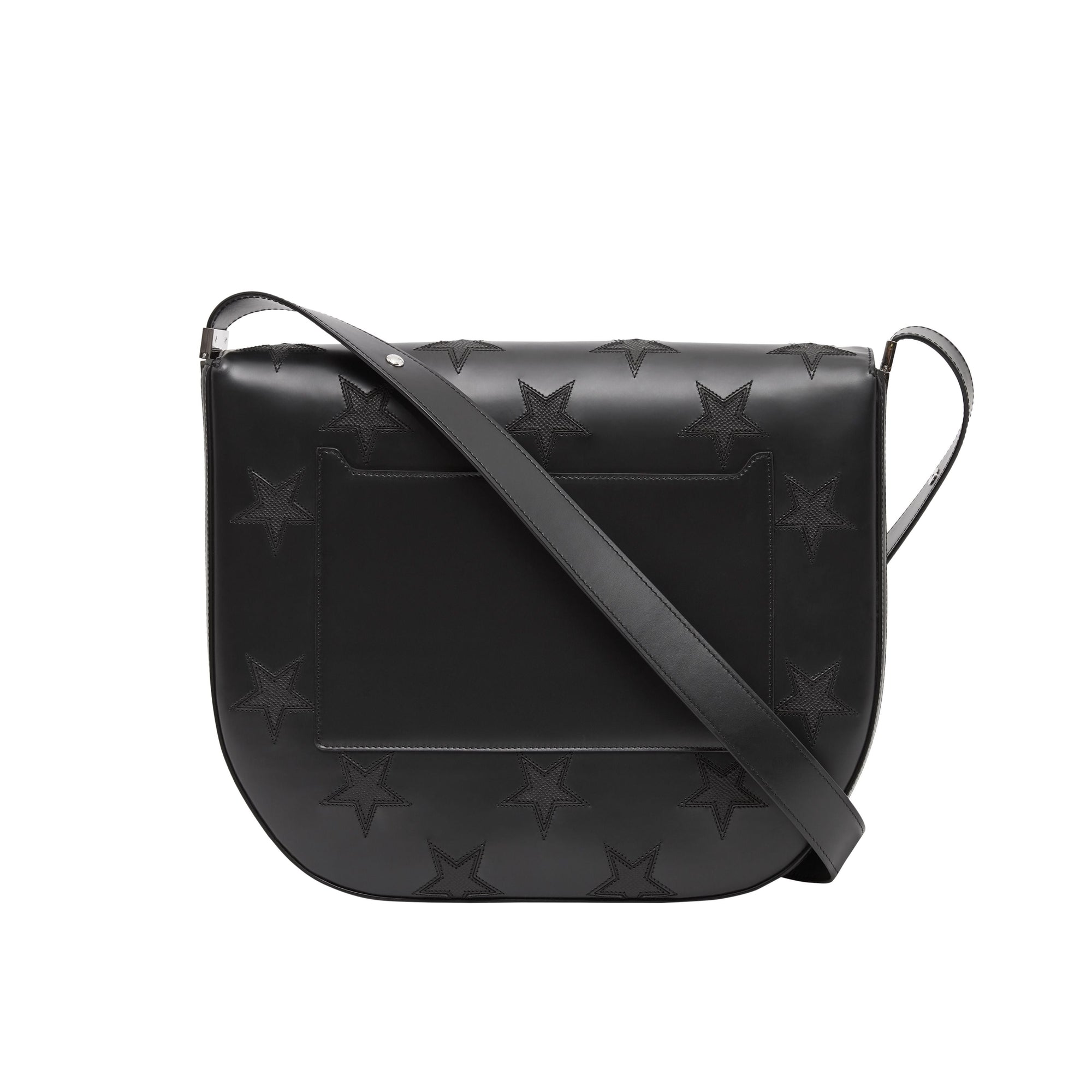 Sac à bandoulière Olympia en cuir à motif étoilé - Black