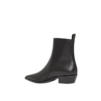 Bottines Chelsea à bout pointu en cuir - Black