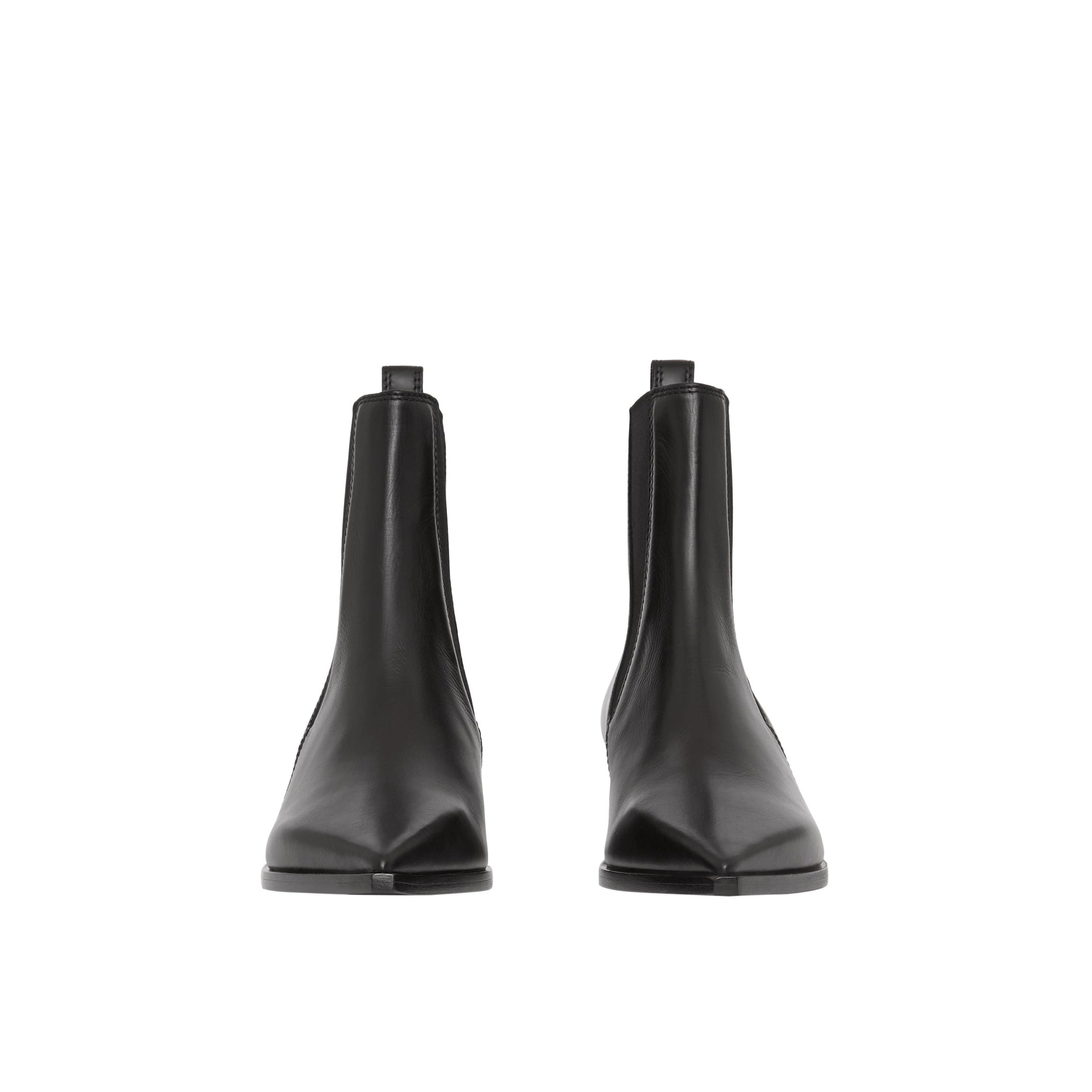 Bottines Chelsea à bout pointu en cuir - Black