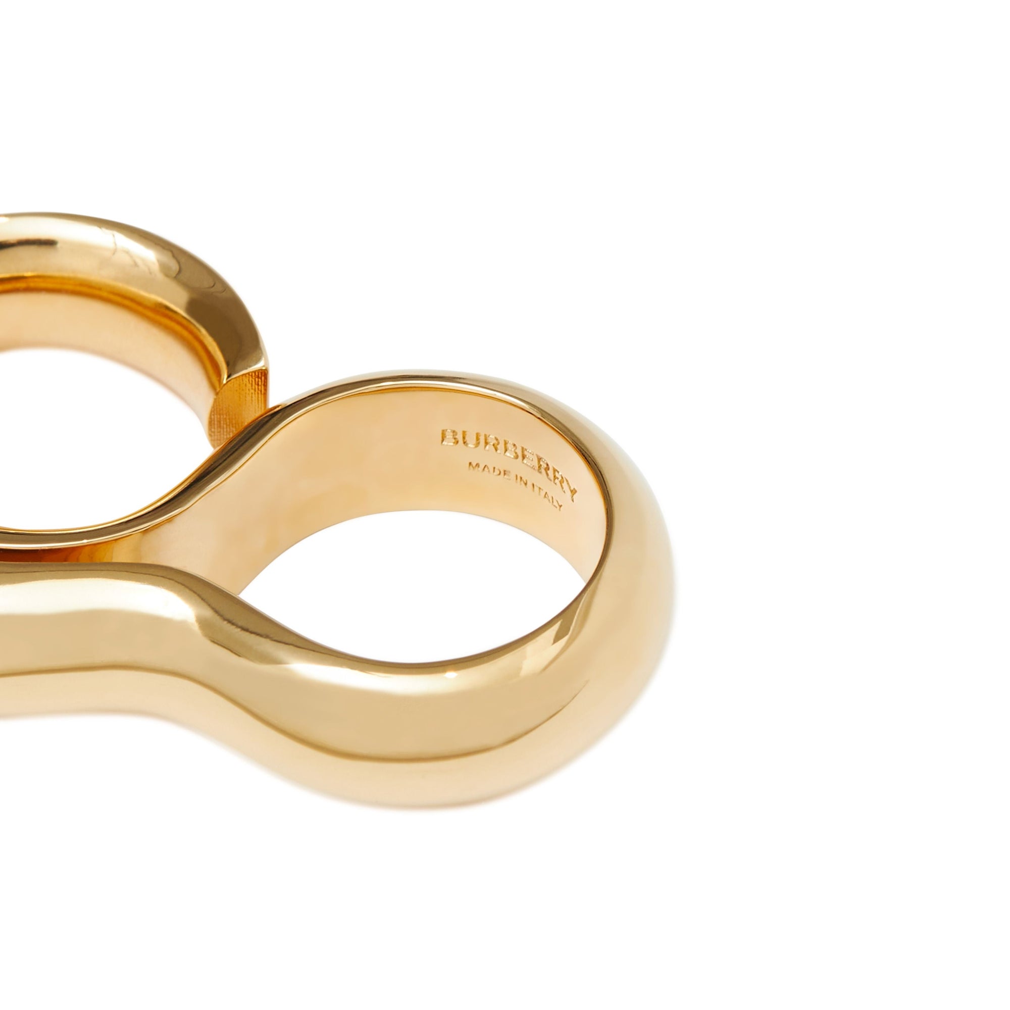 Bague double plaquée or façon trou de serrure - Light Gold