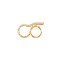 Bague double plaquée or façon trou de serrure - Light Gold