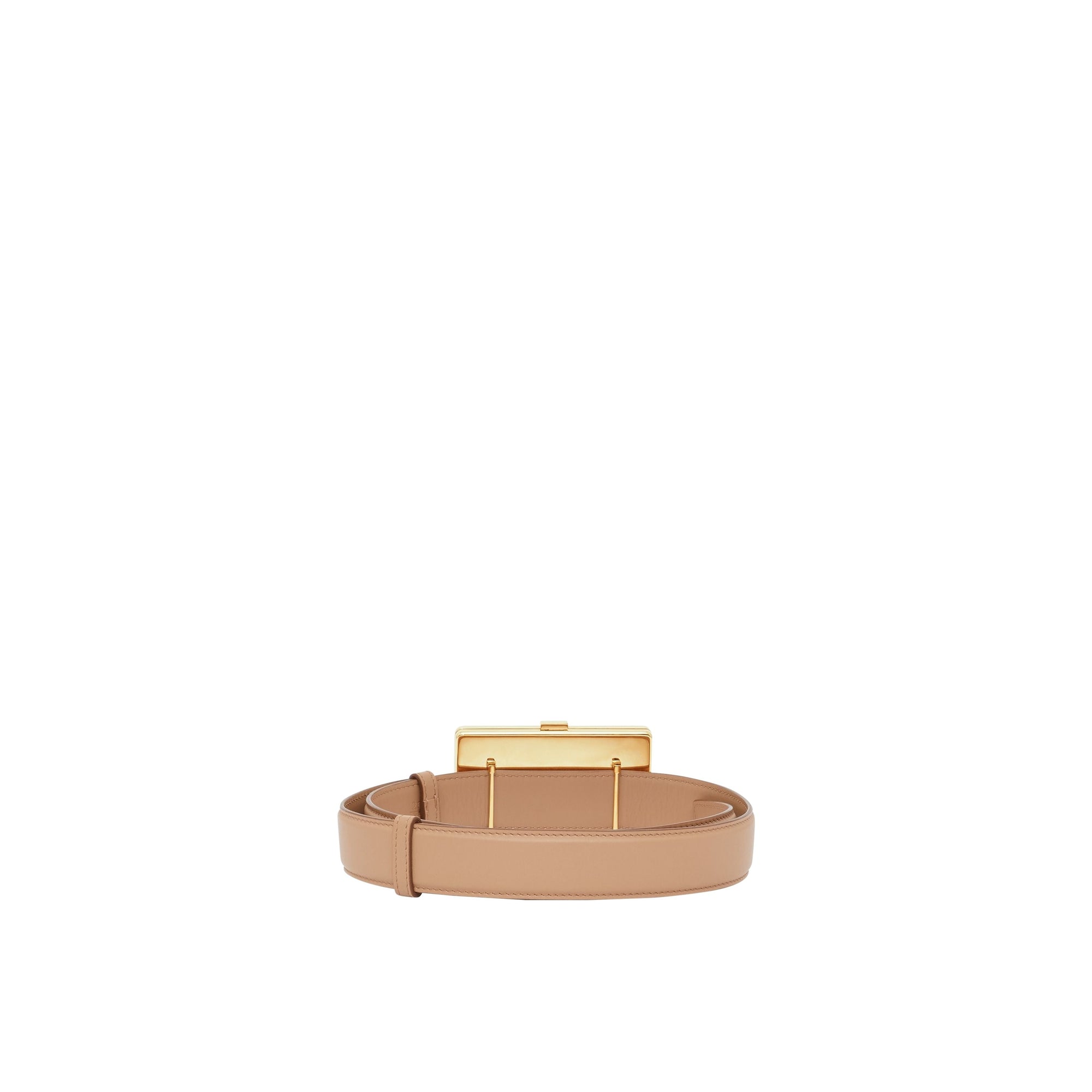 Ceinture en cuir avec porte-cartes - Biscuit