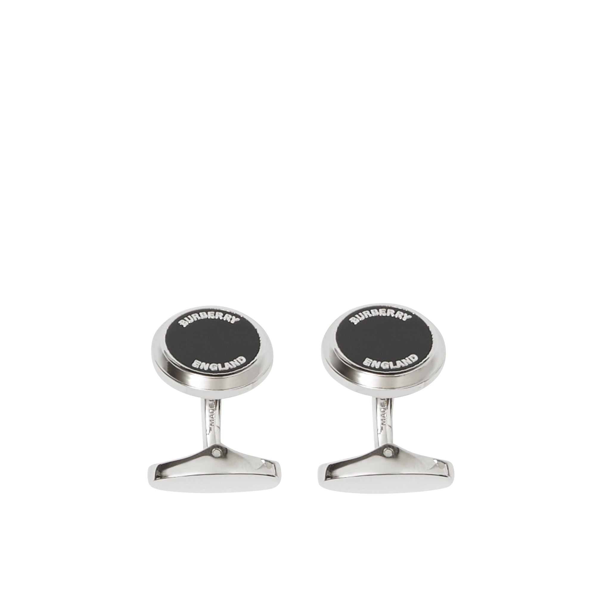 Boutons de manchette plaqués palladium avec logo - Palladio & Black