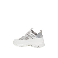 Sneakers Arthur en cuir métallisé nylon et mesh - Silver